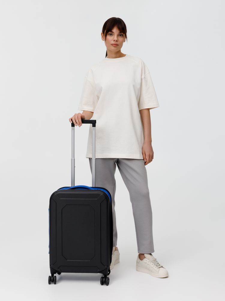 Чемодан Platta, черный с синим-6