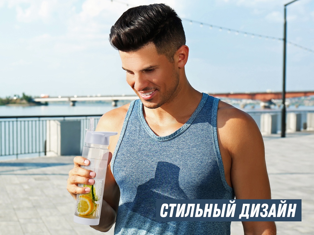 Бутылка Tuttu Frutti с отделением для фруктов, белый-8