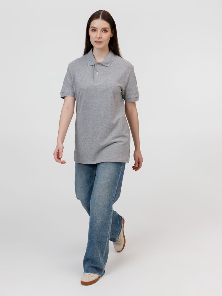 Рубашка поло унисекс Pacific, серый меланж-5