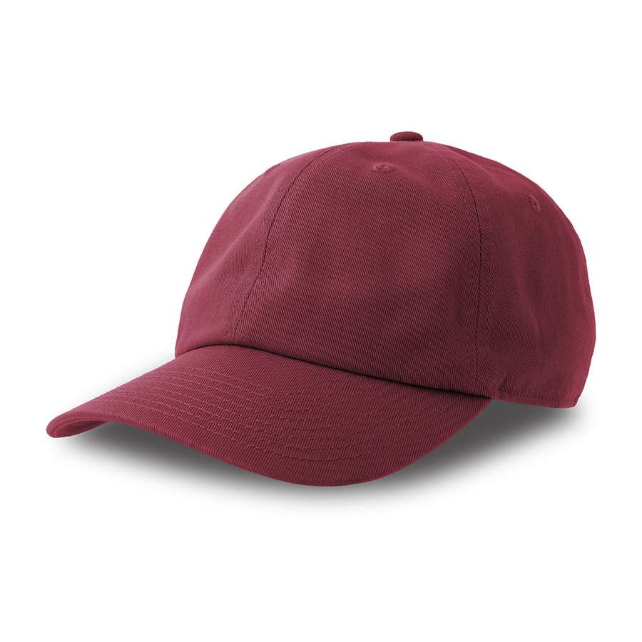 Бейсболка DAD HAT-S, 6 клиньев, металлическая застежка, бордовый-0
