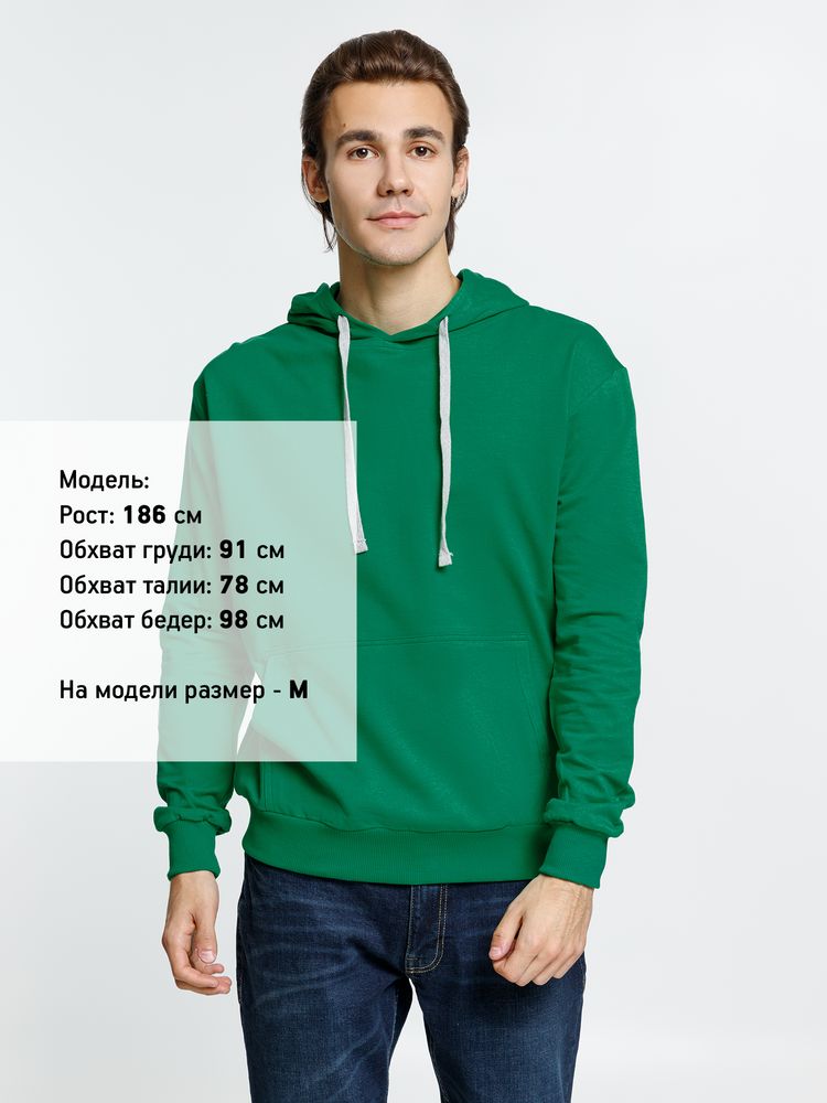 Толстовка с капюшоном Kirenga, зеленая-3