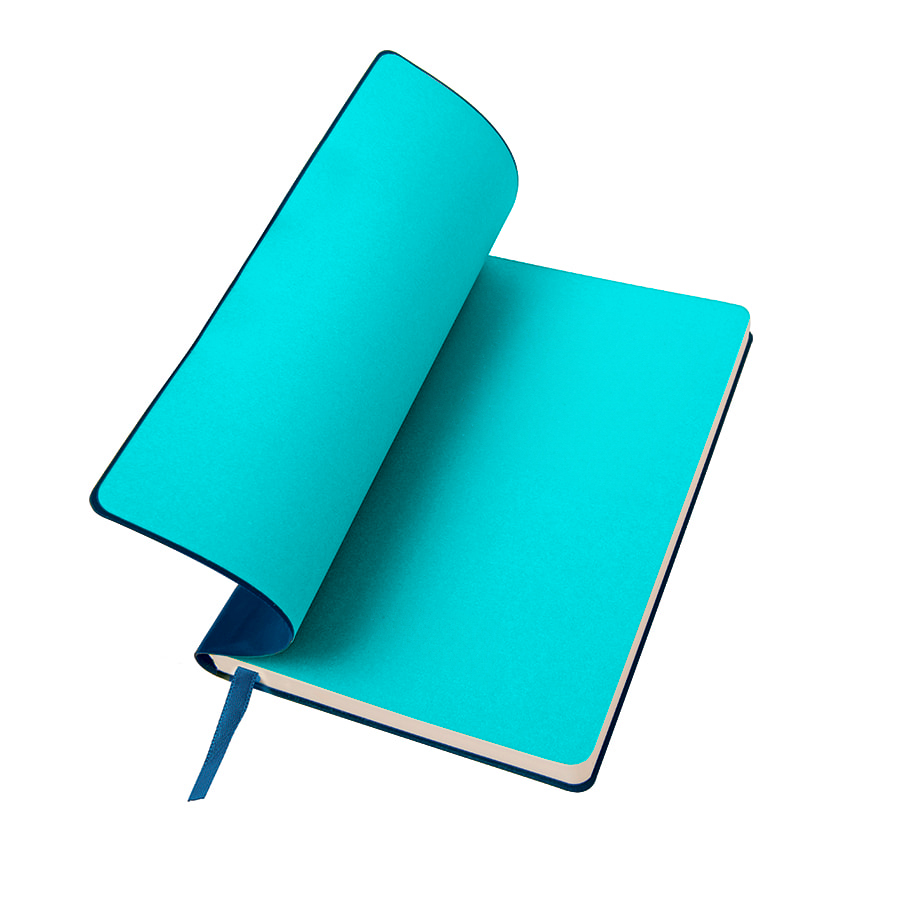 Ежедневник недатированный "FunkyPlan", 130*210 мм,темно-синий, голубой форзац, в линейку, темно-синий, голубой-5