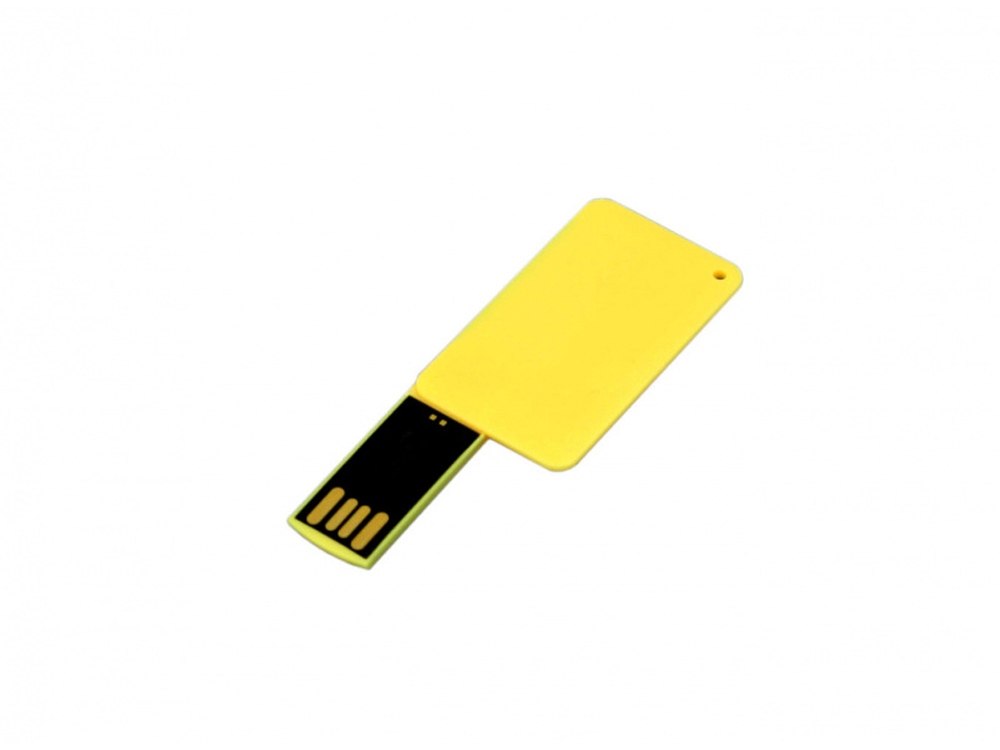 USB-флешка на 8 Гб в виде пластиковой карточки, желтый-1