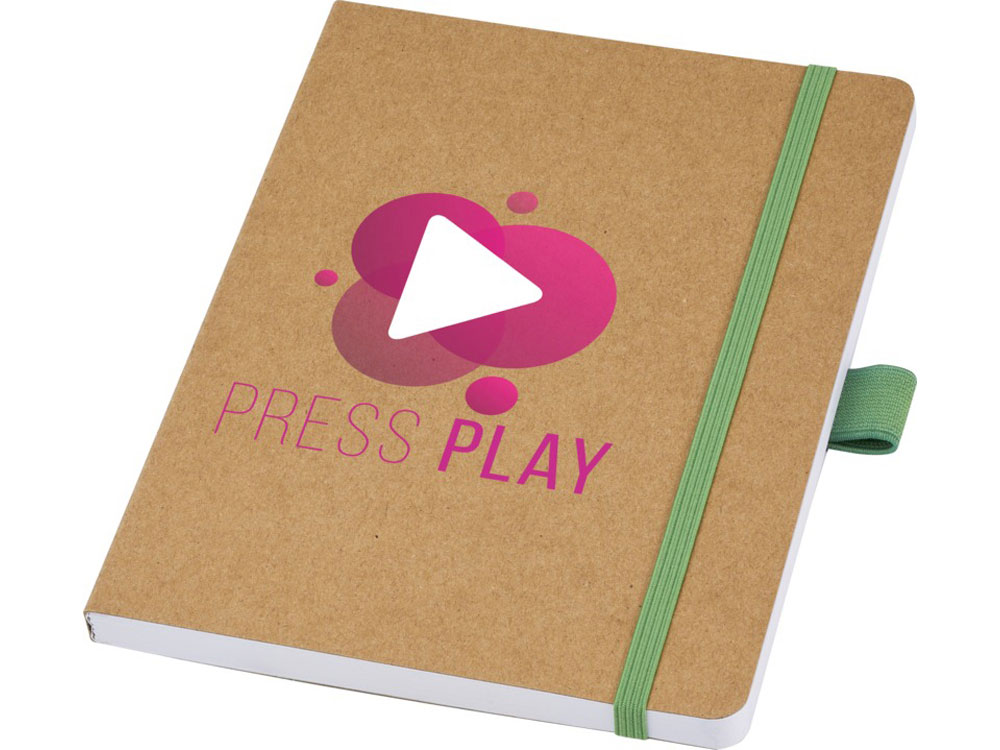 Блокнот Berk формата из переработанной бумаги, зеленый-4