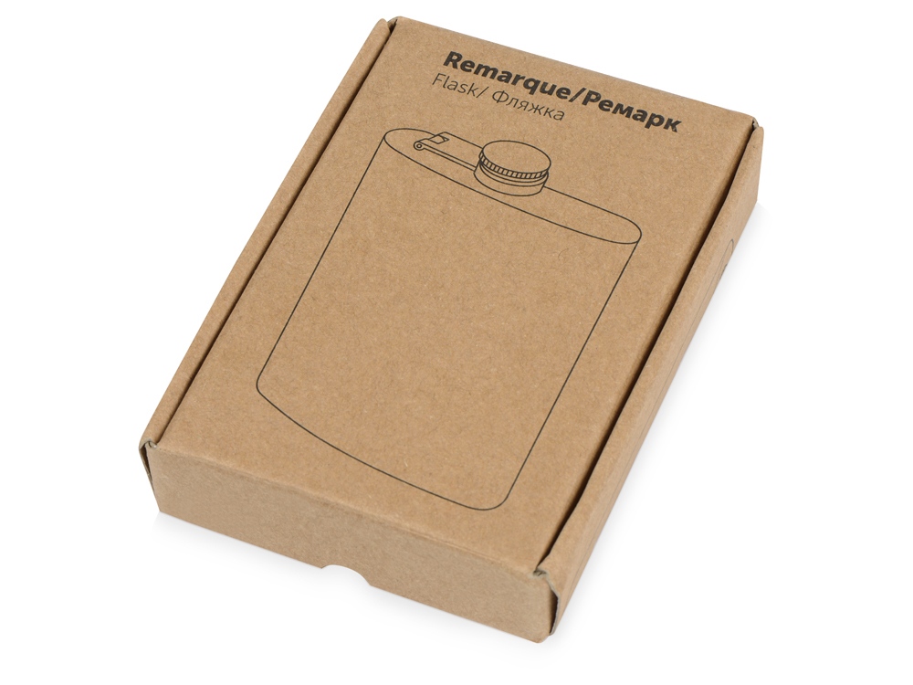 Фляжка 240 мл Remarque soft touch, 304 сталь, черный-3