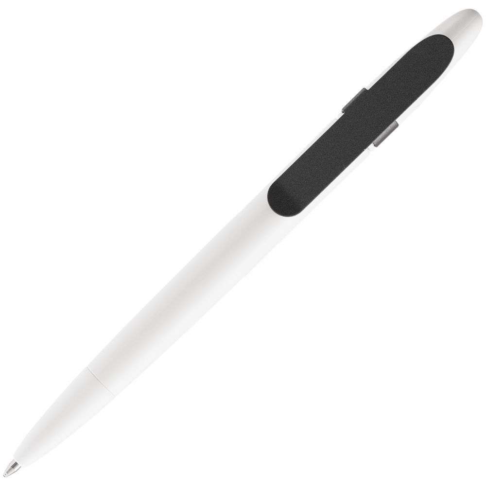 Ручка шариковая Prodir DS5 TSM Metal Clip, белая с серым-2