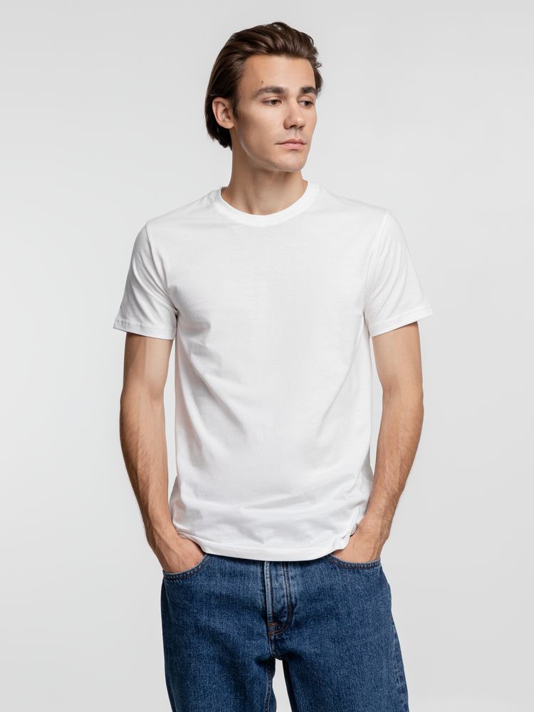 Футболка унисекс T-Bolka 160, белая (теплый оттенок)-2