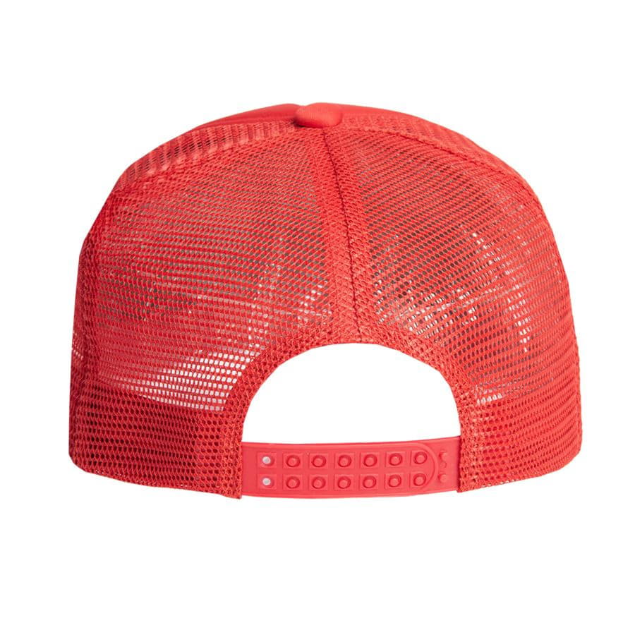 Бейсболка FLICK, 5 клиньев, пластиковая застежка, ярко-красный-2