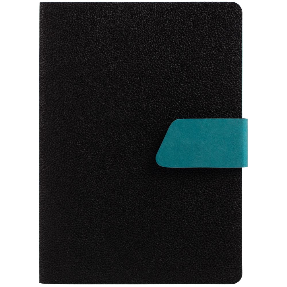 Ежедневник Boom, недатированный, черный с бирюзовым-1