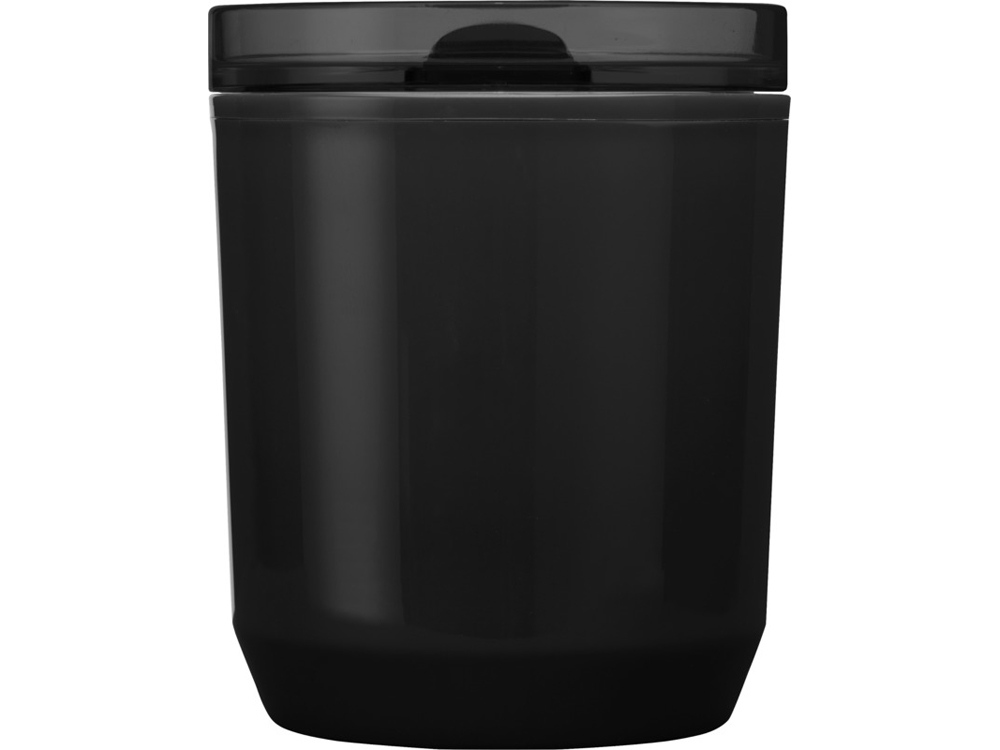 Hudson кружка из переработанного пластика с двойными стенками объемом 180 мл, сплошной черный-2