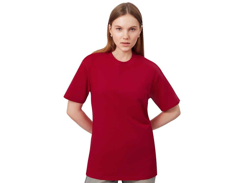 Футболка из френч терри Warsaw унисекс 220гр, красный-2