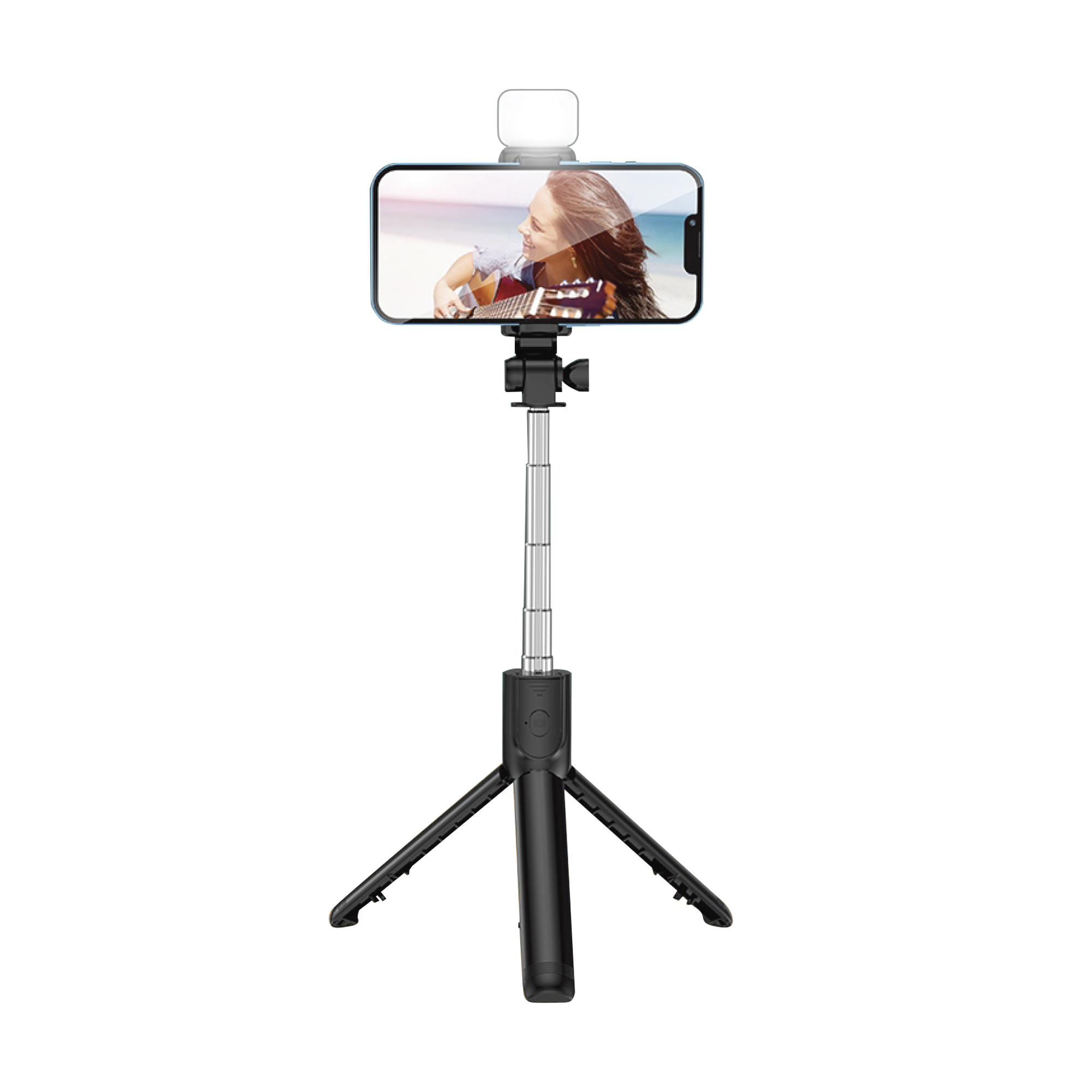 Селфи-палка-штатив "Periscope" с лампой и пультом дистанционного управления-6