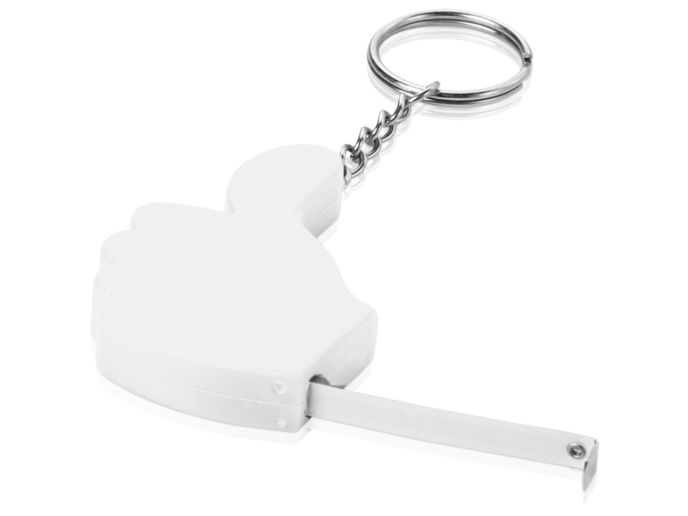 Брелок-рулетка, 1 м., белый-1