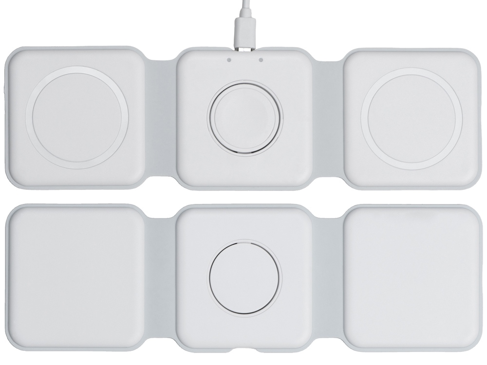 Беспроводное зарядное устройство 3-в-1 Road, 15 Вт, белый-9