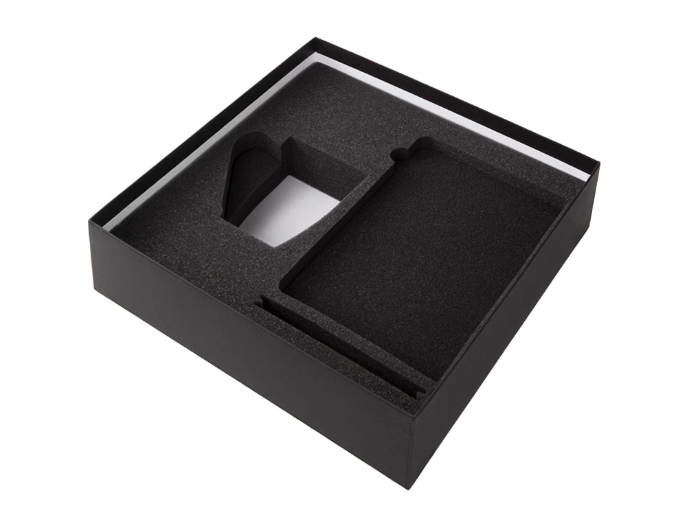 Подарочный набор с блокнотом С2, металлической ручкой и кружкой, красный-2