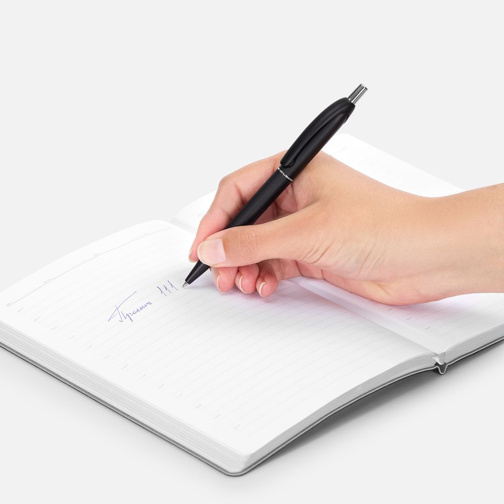 Ручка шариковая Bright Spark, черный металлик-2