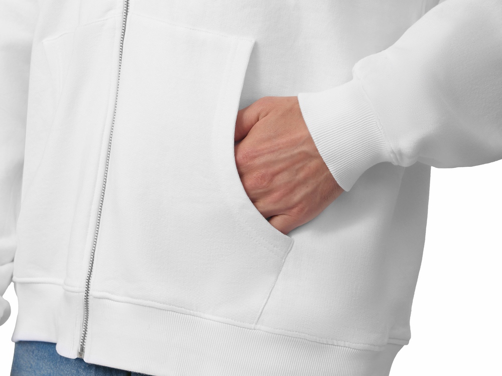 Толстовка оверсайз с капюшоном на молнии Monaco, белый-6