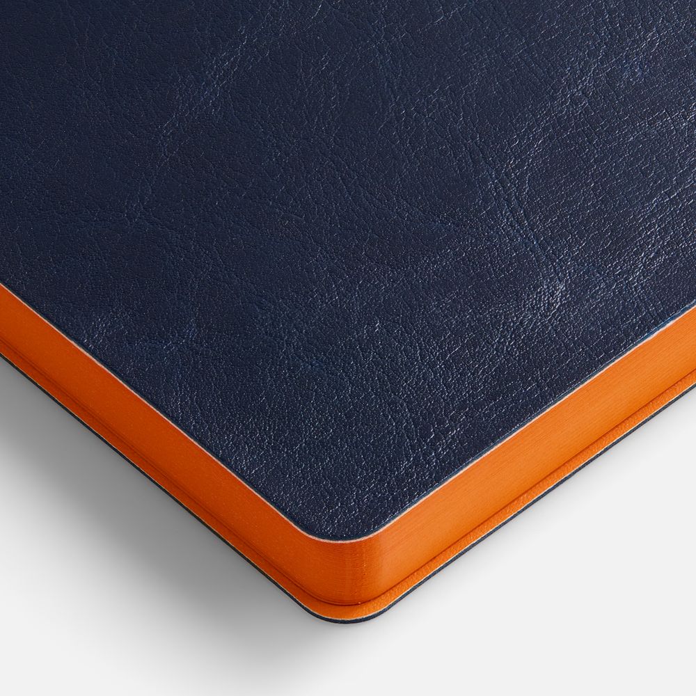 Ежедневник Doppio, недатированный, синий с оранжевым-6