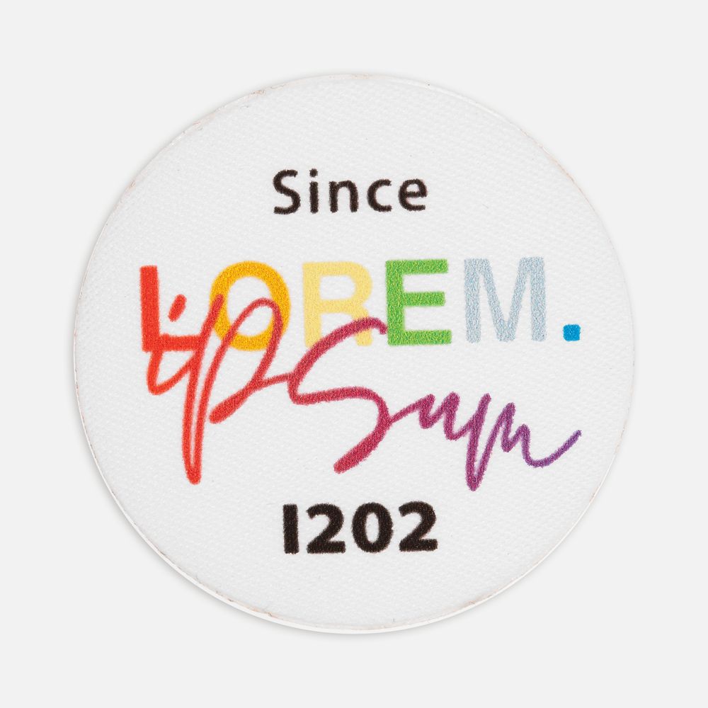 Наклейка тканевая Lunga Round, M, белая-1