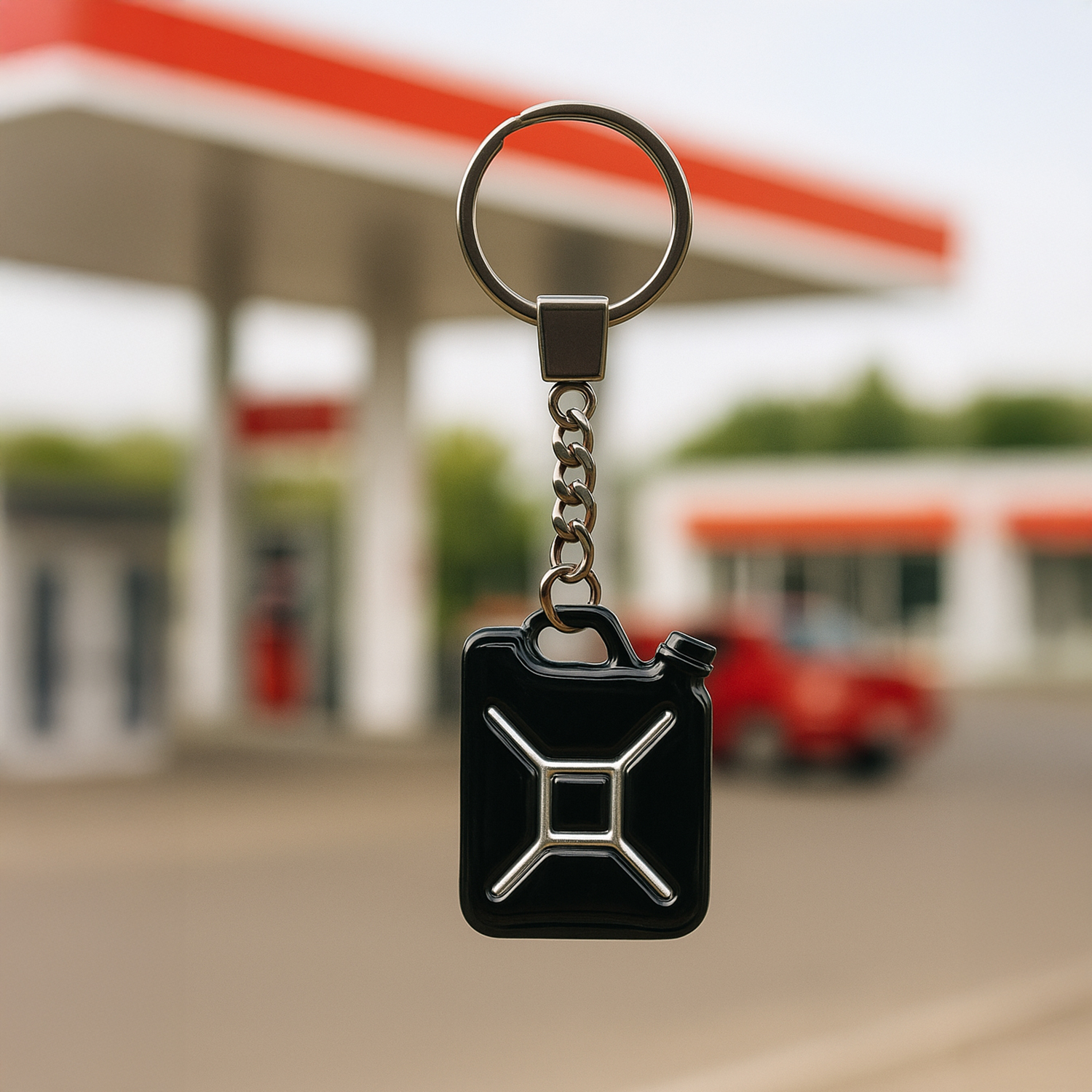 Брелок Канистра (черный с серебром)-5