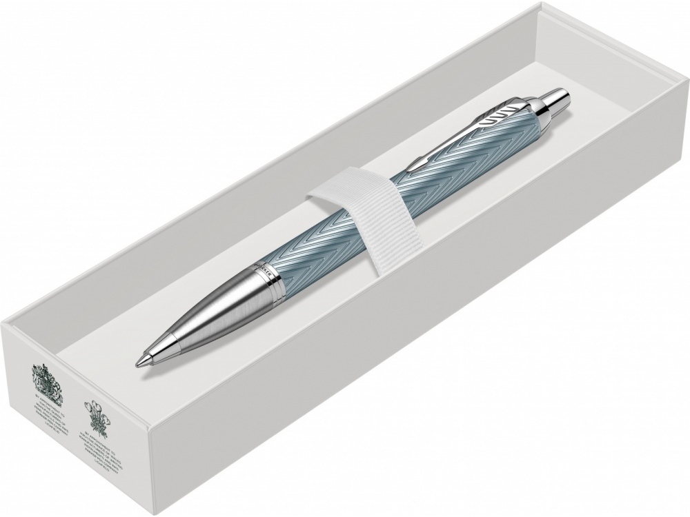 Шариковая ручка Parker IM Premium K318  Blue Grey CT, стержень: M, цвет чернил: blue, в подарочной упаковке.-3