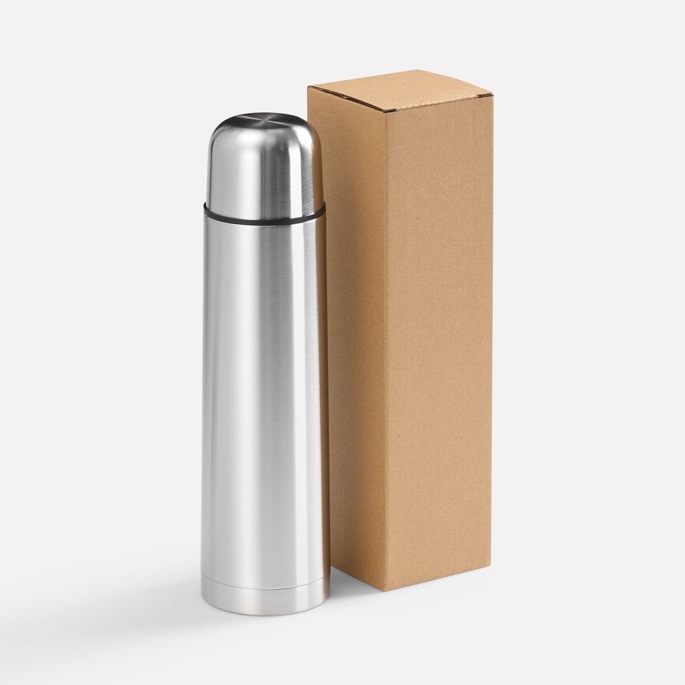 Термос Plain 750, ver.2, серебристый-3