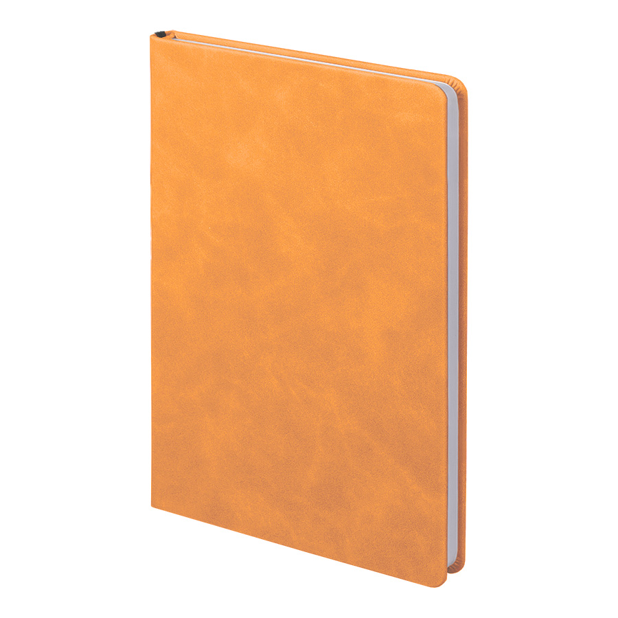 Ежедневник недатированный Muse, оранжевый, А5, с декоративной черной полосой, блок в линейку, оранжевый-1