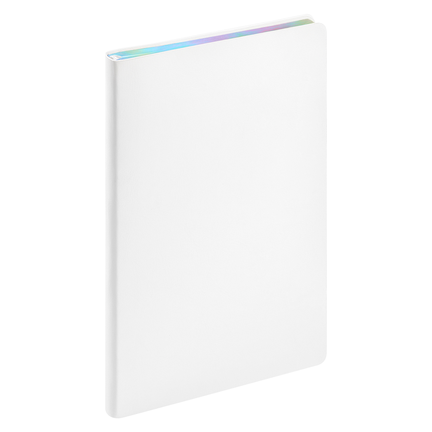 Ежедневник Galaxy недатированный, гибкая обложка, срез голограф. фольга, белый-4