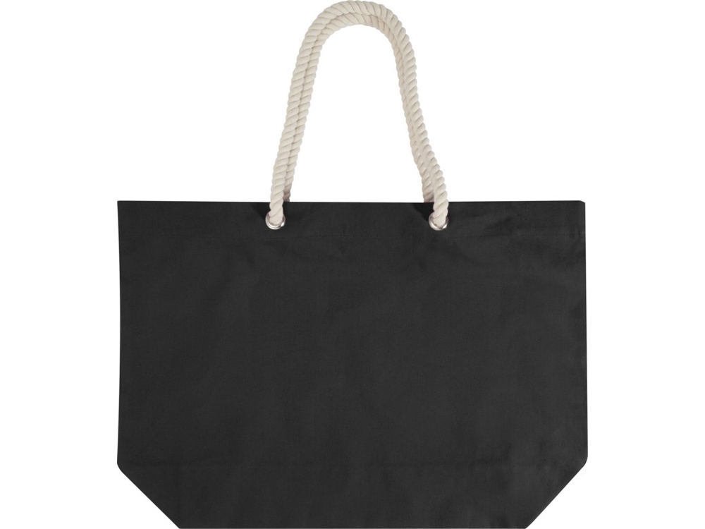 Florida пляжная эко-сумка из переработанного материала, сертифицированного по стандарту GRS, плотностью 270 г/м² 18L - сплошной черный / сплошной черный-1