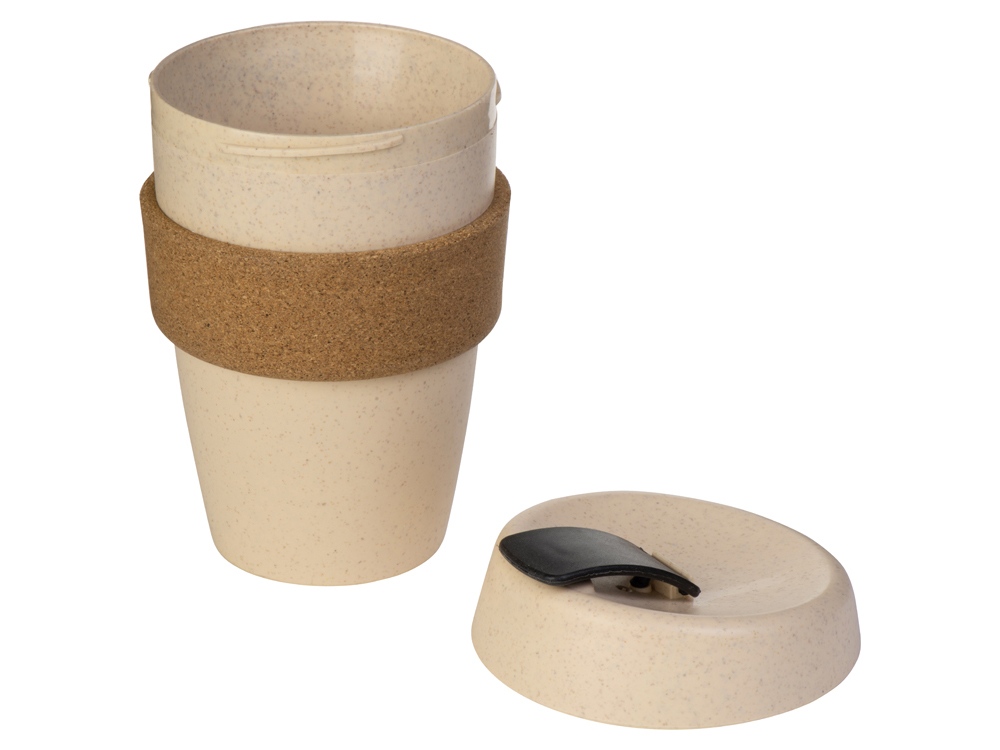 Стакан из пшеничного волокна с двойными стенками Pino, черный-3