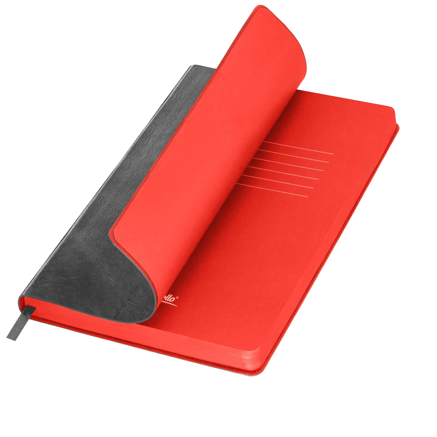 Ежедневник River side недатированный, серый/красный (без упаковки, без стикера)-0