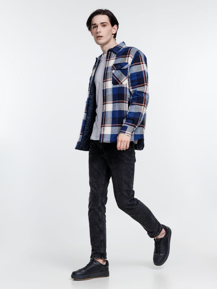 Куртка-рубашка оверсайз унисекс Noah, синяя-7