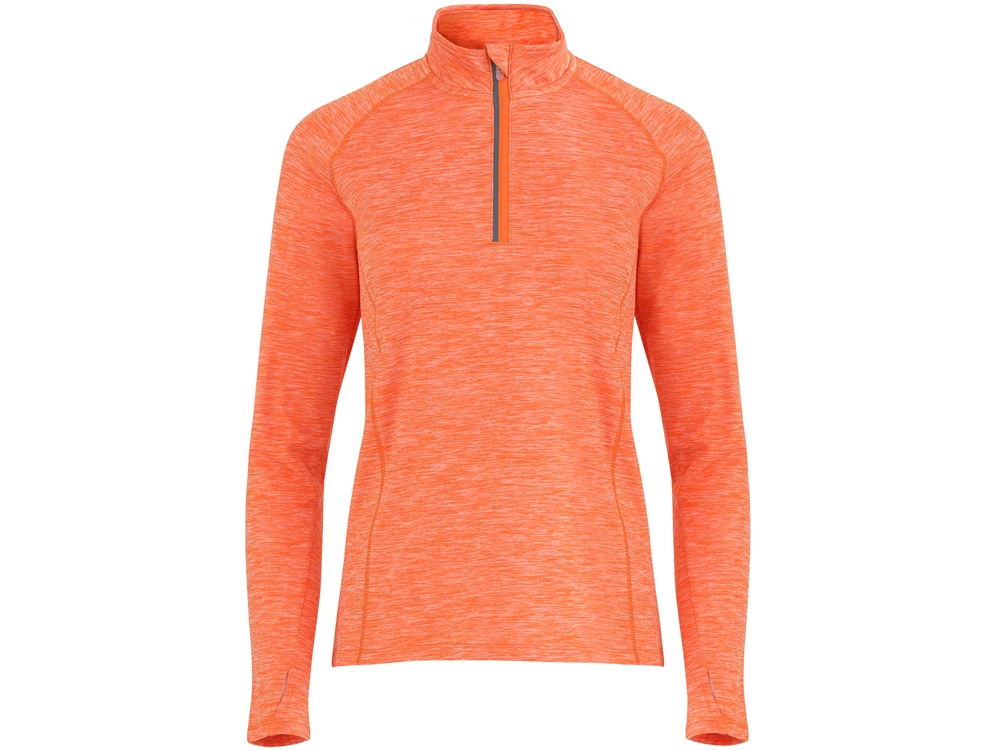 Толстовка с воротом на молнии женская Melbourne, меланжевый оранжевый-0