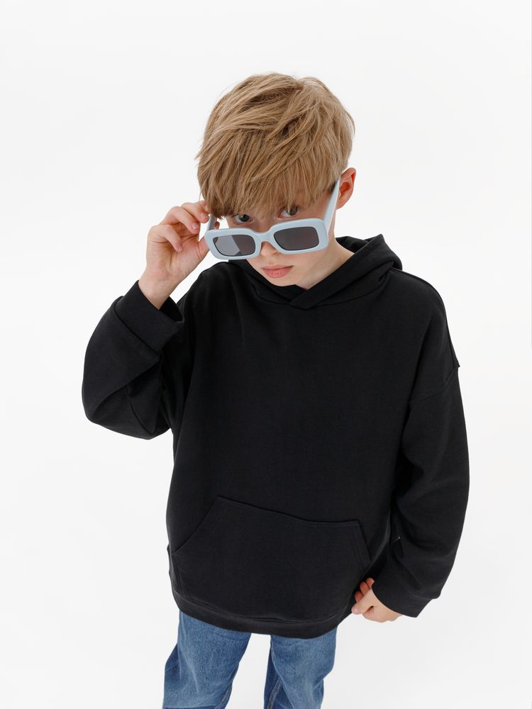 Худи детское оверсайз Houdini, черное-3