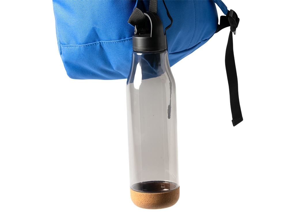 Бутылка Basti с пластиковым корпусом и пробковым дном, черный-5