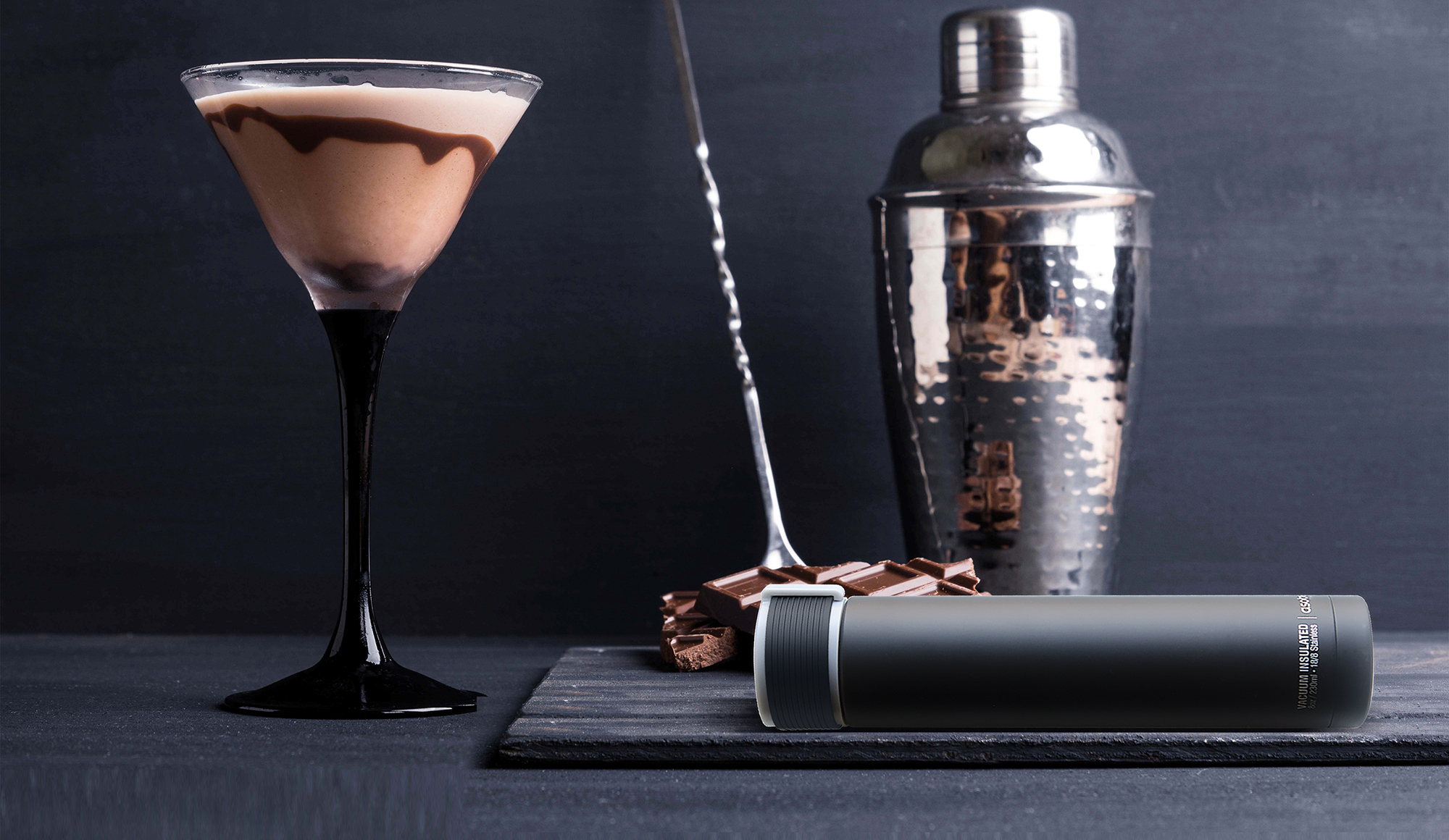 Термос SKINNY MINI, 230 мл, черный-6