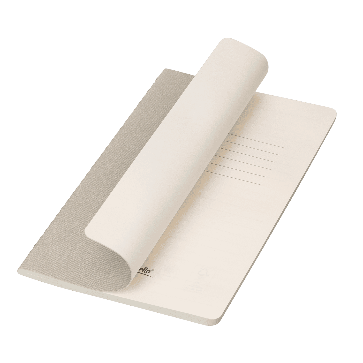 Блокнот Корса слим (Corsa slim), светло-серый-0