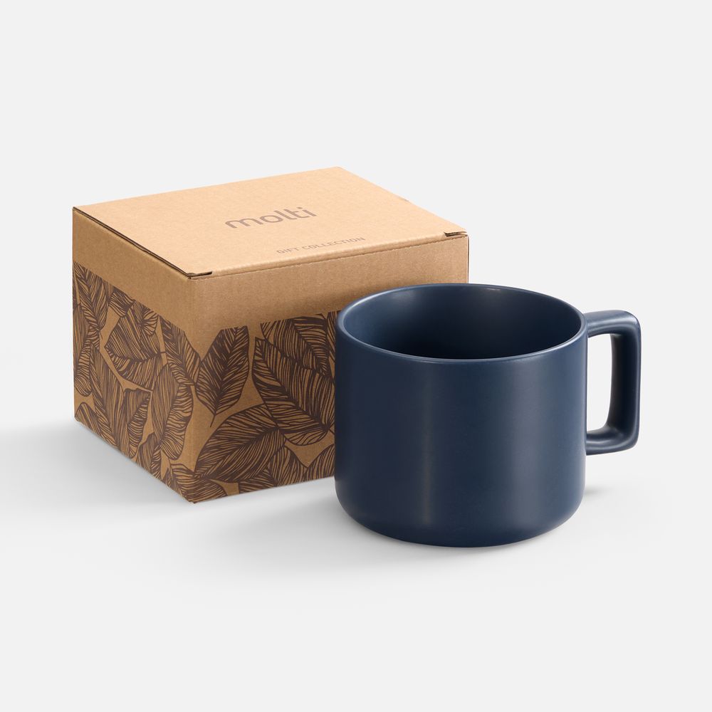 Чашка Jumbo в коробке матовая, темно-синяя-0