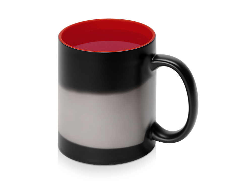 Кружка-хамелеон Surprise матовая, черный/красный-3