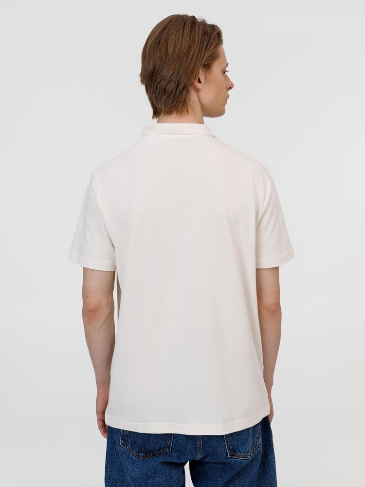 Рубашка поло унисекс Pulse, молочно-белая-3