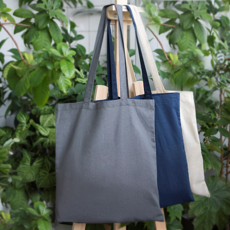 Сумка шоппер хлопковый ECO 116, темно-синий-3