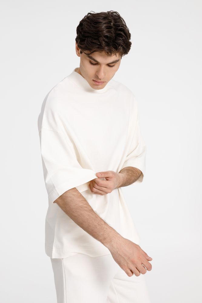 Футболка оверсайз унисекс T9, молочно-белая-1