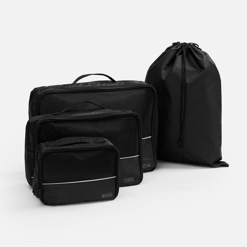 Дорожный набор сумок noJumble 4 в 1, черный-0