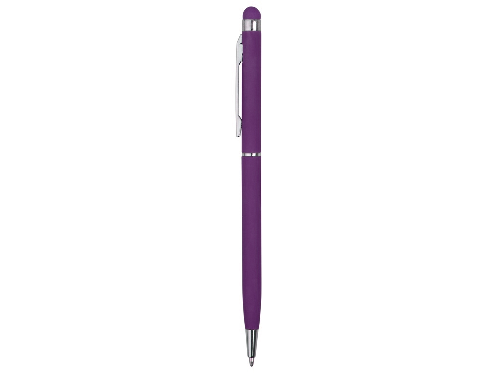 Ручка-стилус шариковая Jucy Soft с покрытием soft touch, фиолетовый-2