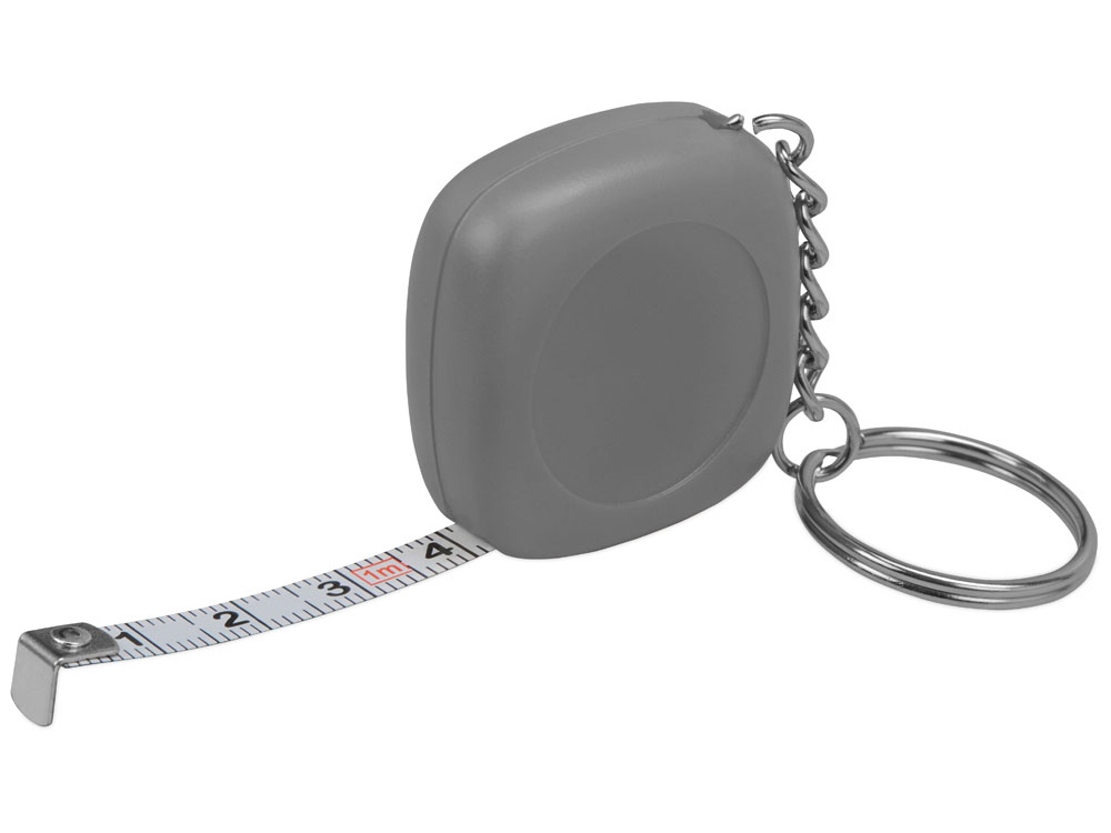 Брелок-рулетка 1м Block, серый-1