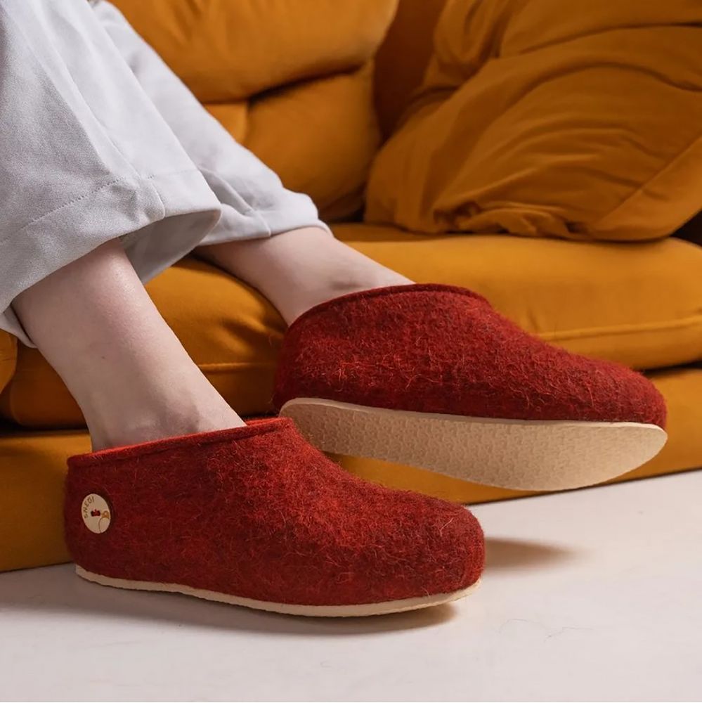 Домашние валенки Cant, красно-коричневые (терракот)-3