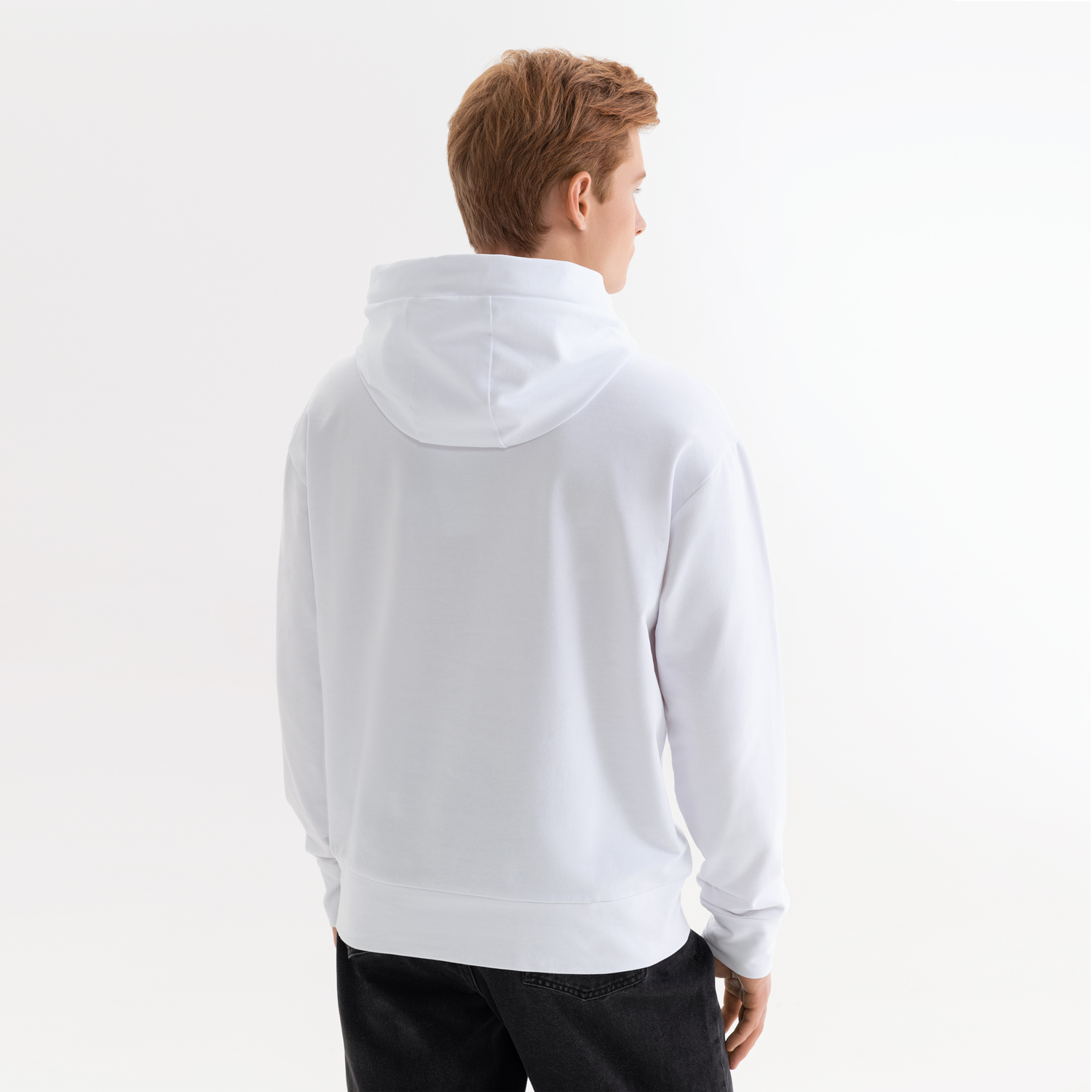 Худи с капюшоном, унисекс ALEX белый-5