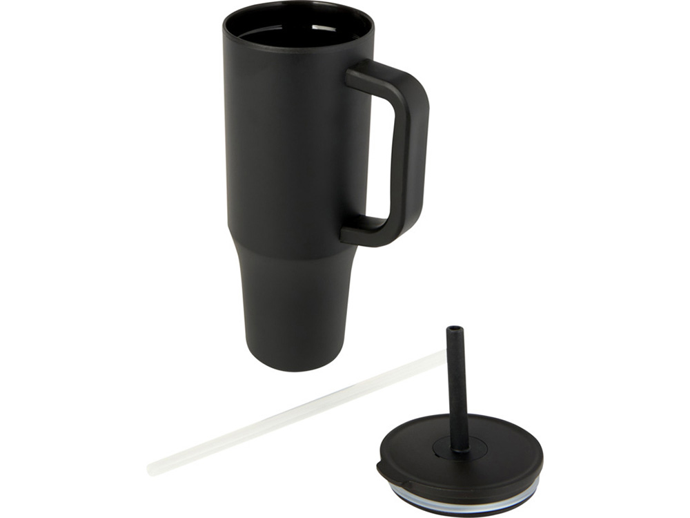Brady термостакан с силиконовой трубочкой, 900 мл, сертифицированный согласно RCS- Черный-2
