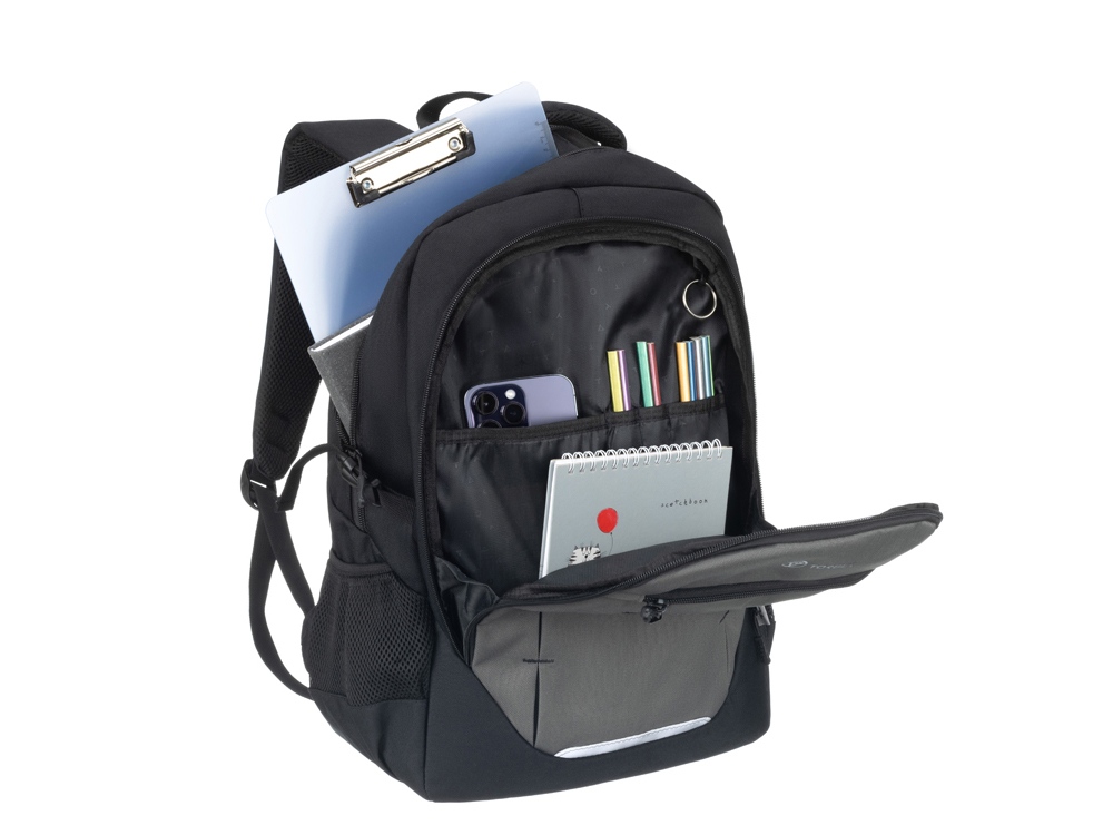 Рюкзак TORBER CLASS X, чёрно-серый, 46 x 32 x 18 см + Мешок для сменной обуви в подарок!-8