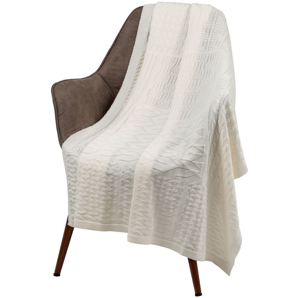 Плед Snippet, молочно-белый-0